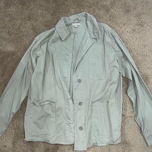 Topshop Light Gray Shirt Jacket